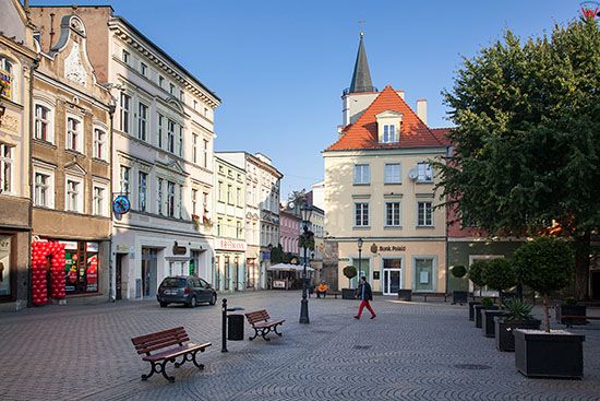 Zielona Gora, Stary Rynek przed Ratuszem. EU, PL, Lubuskie.